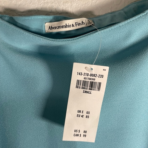 Abercrombie Elevated Slim Midi Skirt with Slit Aqua - Picture 5 of 6